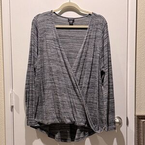 Torrid Gray Heathered Women's Blouse